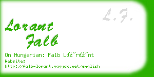 lorant falb business card